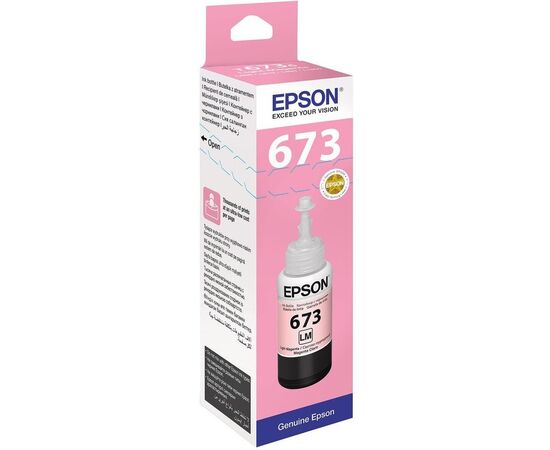  Чернила Epson 673 C13T673698 (аналог C13T67364A) светло-пурпурный 70мл для Epson L800/L810/L850/L1800 