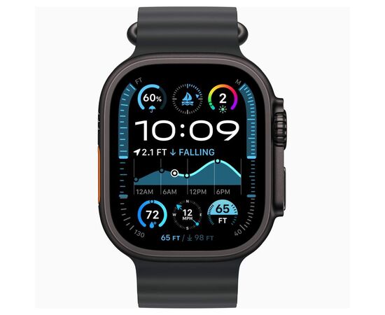  Apple Watch Ultra 2 (2024) 49mm Black Titanium Case with Black Ocean Band 