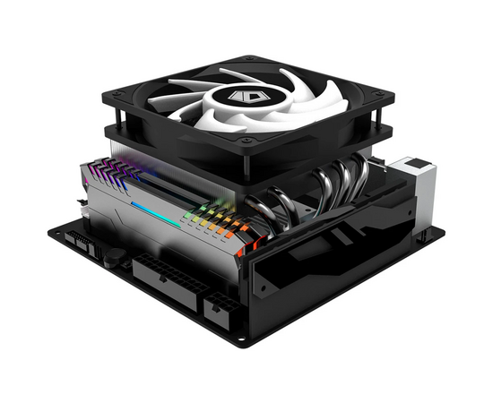  Кулер ID-COOLING IS-50 Max RGB V3 LGA1700/1200/115X/AM5/AM4 низкопрофильный высота 77mm (TDP 130W, PWM, 5 тепл.трубок, RGB FAN 120mm) BOX 