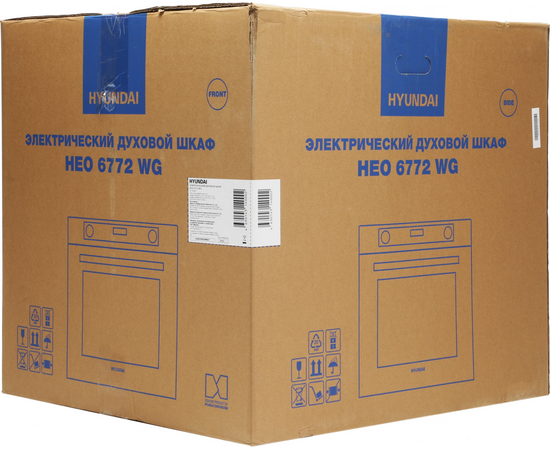 Духовой шкаф Электрический Hyundai HEO 6772 WG белый 