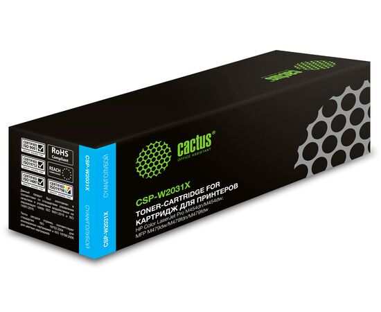  Картридж лазерный Cactus CSP-W2031X 415X голубой (6000стр) для HP LJ M454/MFP M479 