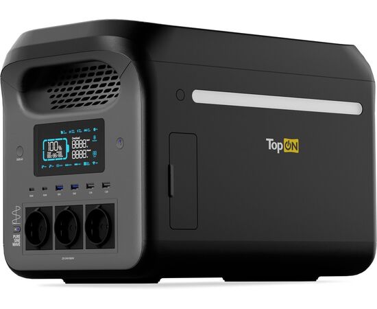  Электростанция портативная TopON Home TOP-H1800 384000mAh 12A QC3.0/PD3.0 6xUSB черный/серый 