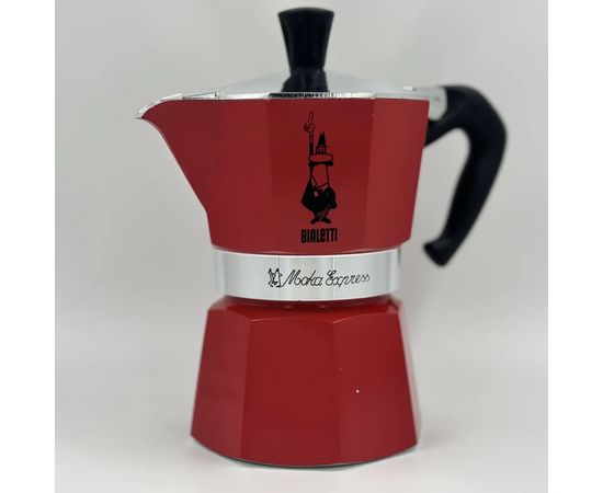  Гейзерная кофеварка Bialetti Moka Express Rossa 4942 на 3 чашки 