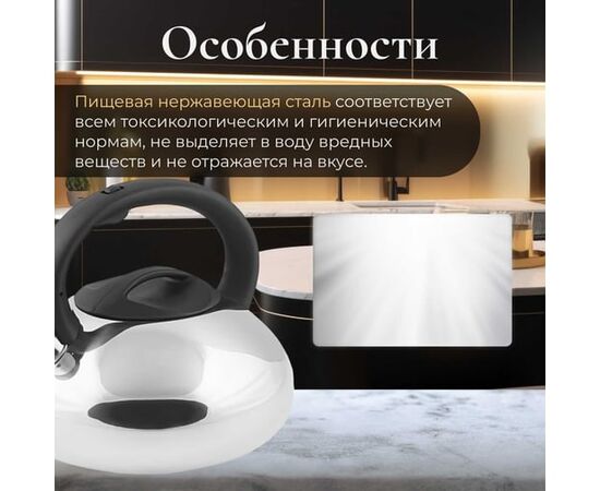  Чайник Perfecto Linea Ufo (52-129018) серебристый металлик 