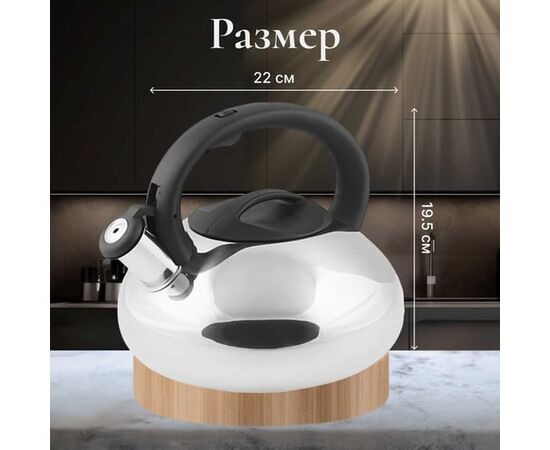  Чайник Perfecto Linea Ufo (52-129018) серебристый металлик 