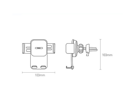  Держатель автомобильный Baseus SUYK000101  Easy Control Clamp зажим, в воздуховод (Black) 