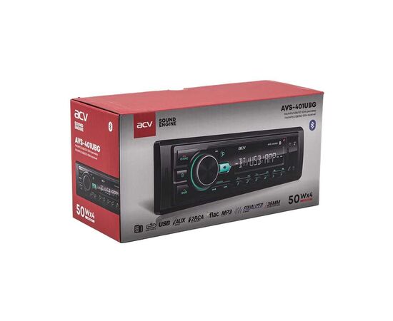  Автомагнитола ACV AVS-401UBW (1din/База 36мм/белая/Bluetooth/USB/TYPE-C/AUX/SD/FM/4*50) 