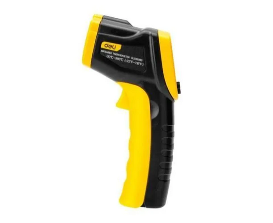  Пирометр DELI DL333380 (102968) (диапазон изм. 30-380°C или -22-716?, LCD дисплей, отклик 0,5с) 