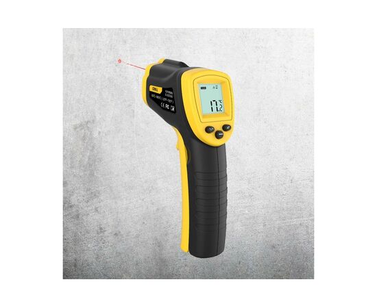  Пирометр DELI DL333380 (102968) (диапазон изм. 30-380°C или -22-716?, LCD дисплей, отклик 0,5с) 