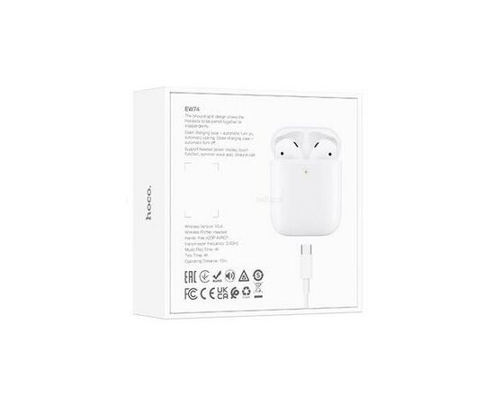  Гарнитура BT TWSHoco EW74/ , белый 