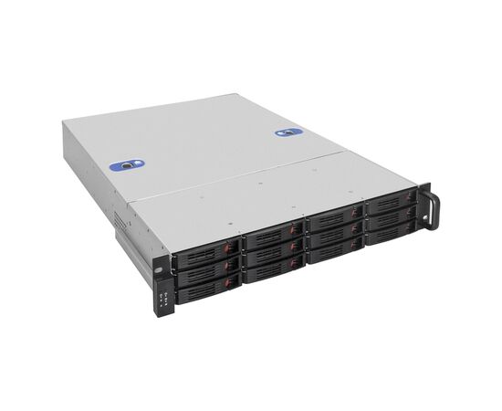 Корпус ExeGate Pro 2U660-HS12 EX293402RUS (RM 19", высота 2U, глубина 660, БП 1U-1200ADS, 12xHotSwap) 