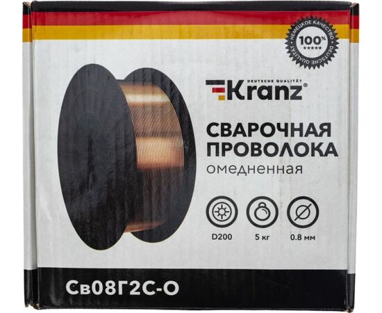  Сварочная проволока омедненная Rexant KR-11-0981-5 Св08Г2С-О (ER70S-6; SG2) 5кг 0,8мм D200 