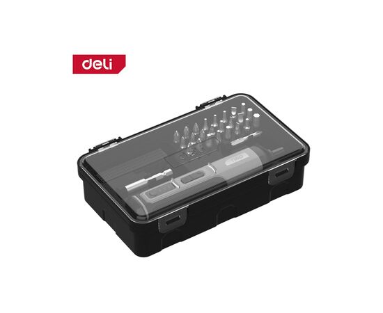  Отвертка аккумуляторная Deli DC161 (4В, 2А*ч, 5Нм, 300об/мин, Type-C, набор бит 4 шт, картон) 