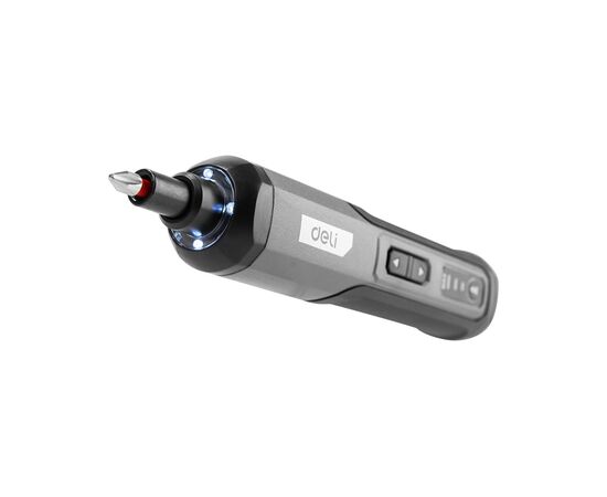  Отвертка аккумуляторная Deli DC161 (4В, 2А*ч, 5Нм, 300об/мин, Type-C, набор бит 4 шт, картон) 
