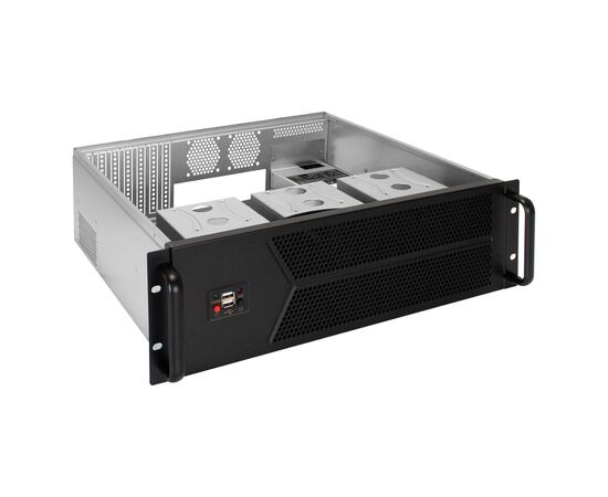  Корпус ExeGate Pro 3U450-12 EX298403RUS (RM 19", высота 3U, глубина 450, БП 1U-900ADS, 2*USB) 