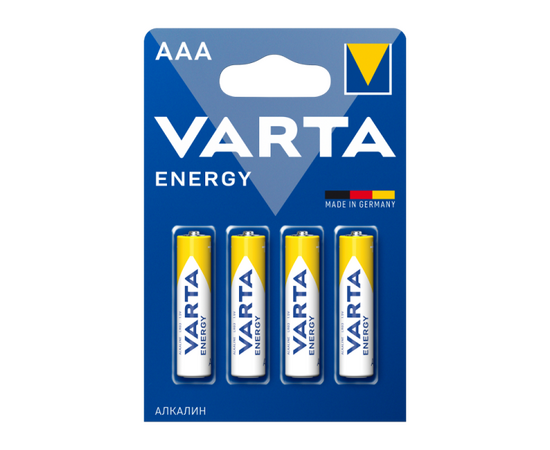  Батарейка Varta ENERGY LR03 AAA BL4 Alkaline 1.5V (4103) (4/40/200) 