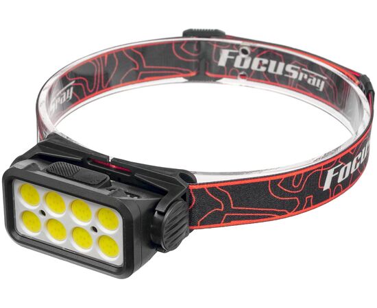  Фонарь FOCUSray 1301 8 диодов 3W COB, акк 18650 1200мАН, 3.7V встроенный, сенсор, индикатор заряда 