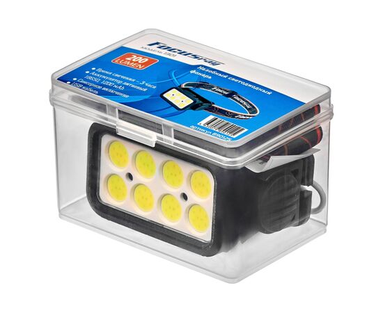  Фонарь FOCUSray 1301 8 диодов 3W COB, акк 18650 1200мАН, 3.7V встроенный, сенсор, индикатор заряда 