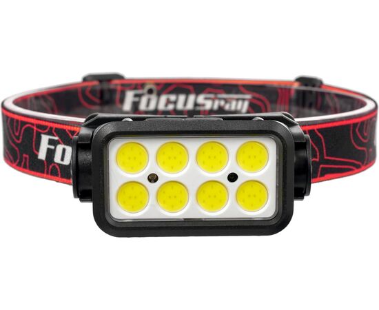  Фонарь FOCUSray 1301 8 диодов 3W COB, акк 18650 1200мАН, 3.7V встроенный, сенсор, индикатор заряда 