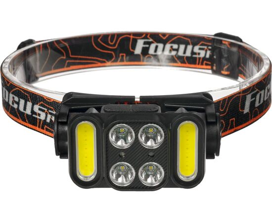  Фонарь FOCUSray 1305 акк 18650 1200мАН 3.7V сенсор, индикатор зарядки, 4 диода 4W+ 2 СОВ 3W 