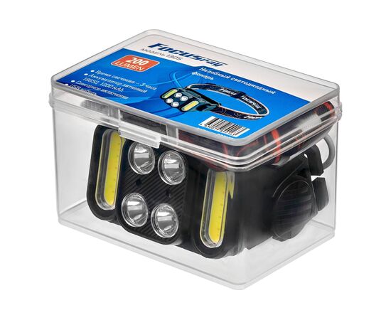  Фонарь FOCUSray 1305 акк 18650 1200мАН 3.7V сенсор, индикатор зарядки, 4 диода 4W+ 2 СОВ 3W 