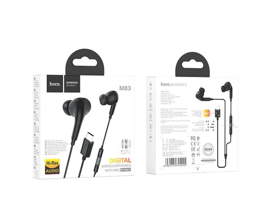  Наушники Hoco M83 Type-C Original series digital earphones , Черный 