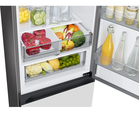  Холодильник Samsung RB34C7B5E12/EF белый стекло 