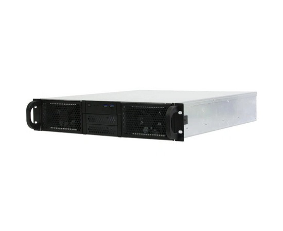  Корпус Procase RE204-D0H8-FE-65 2U, 0x5.25+8HDD, черный, без блока питания (2U,2U-redundant), глубина 650мм, EATX 12"x13", панель вентиляторов 