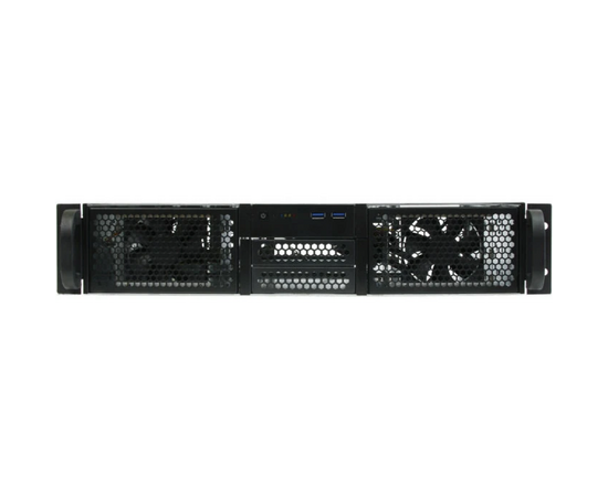  Корпус Procase RE204-D0H8-FE-65 2U, 0x5.25+8HDD, черный, без блока питания (2U,2U-redundant), глубина 650мм, EATX 12"x13", панель вентиляторов 
