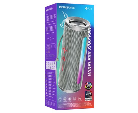  Портативная колонка BOROFONE BR31 Gamble, Bluetooth, серый 