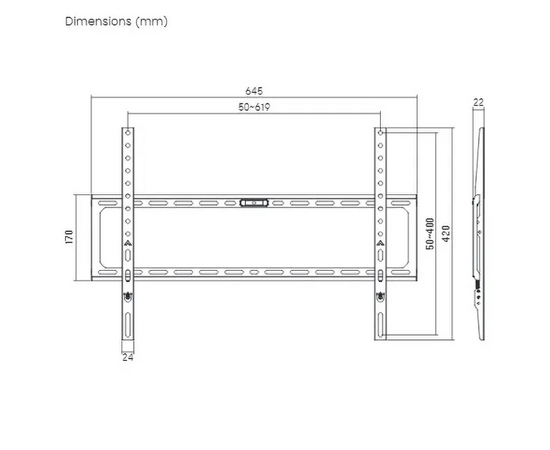  Кронштейн Ultramounts UM823 черный 37"-86" макс.45кг настенный фиксированный 