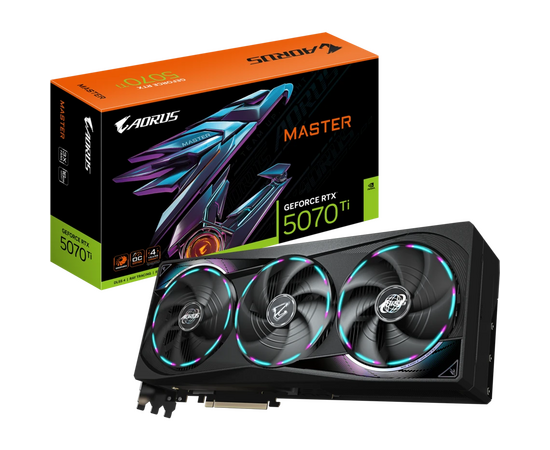  Видеокарта Gigabyte nVidia GeForce RTX 5070Ti Master 16Gb (GV-N507TAORUS M-16GD) PCI-E 
