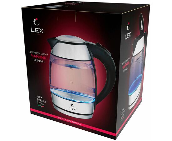  Электрочайник LEX LX3006-1 черный 