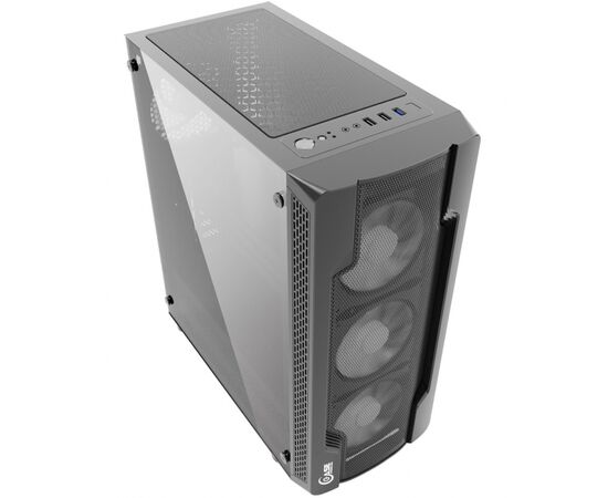  Корпус Powercase Mistral X4 Mesh (CMIXB-F4) Tempered Glass, 4x 120mm fan, чёрный, ATX 