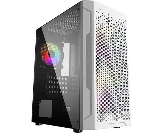  Корпус Powercase CMIMZW-L3 Mistral Micro Z3W Mesh LED, Tempered Glass, 2x 140mm + 1х 120mm 5-color fan, белый, mATX (CMIMZW-L3) 
