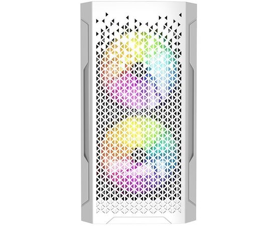  Корпус Powercase CMIMZW-L3 Mistral Micro Z3W Mesh LED, Tempered Glass, 2x 140mm + 1х 120mm 5-color fan, белый, mATX (CMIMZW-L3) 
