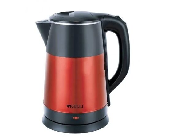  Чайник электрический KELLI KL-1374 1,8л, стекло, red 