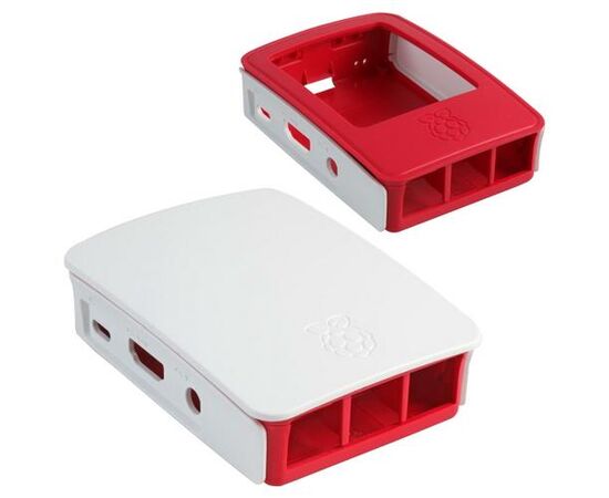  Корпус ACD RA129 red-white для микрокомпьютера Raspberry Pi 3. ACD Red+White ABS Plastic case for Raspberry Pi 3 