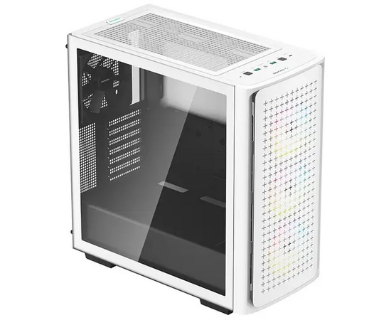  Корпус Deepcool CK560 WH без БП (R-CK560-WHAAE4-G-1), боковое окно (зак. стекло), 3xARGB LED 120мм, 1x140мм, белый, ATX 