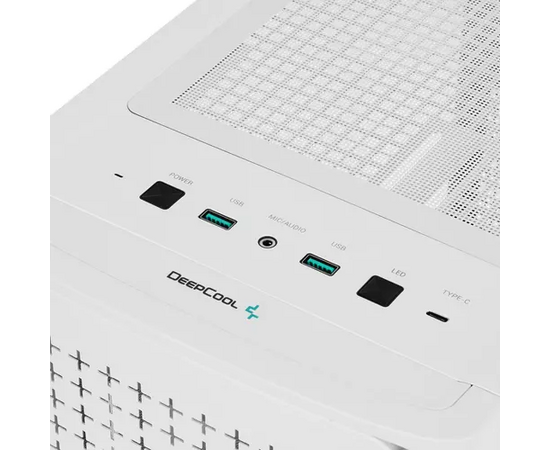  Корпус Deepcool CK560 WH без БП (R-CK560-WHAAE4-G-1), боковое окно (зак. стекло), 3xARGB LED 120мм, 1x140мм, белый, ATX 
