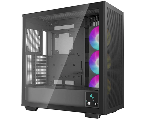  Корпус Deepcool Morpheus (R-MORPHEUS-BKAPA1-G-1) без БП, боковое окно (закаленное стекло), 3xARGB LED 140мм, черный, E-ATX 