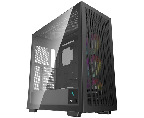  Корпус Deepcool Morpheus (R-MORPHEUS-BKAPA1-G-1) без БП, боковое окно (закаленное стекло), 3xARGB LED 140мм, черный, E-ATX 