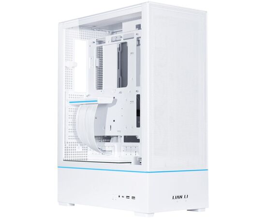  Корпус Lian Li SUP01W / White (G99.SUP01W.R0) / 3 x 120mm PWM Fan / PCIe4.0 Riser Cable / Mid-Tower, TG 