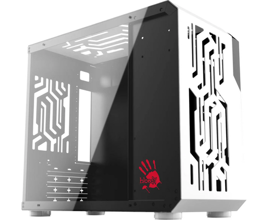  Корпус BLOODY BD-CC110, mATX, Mini-Tower, без БП, белый 