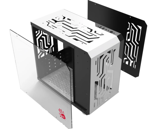 Корпус BLOODY BD-CC110, mATX, Mini-Tower, без БП, белый 