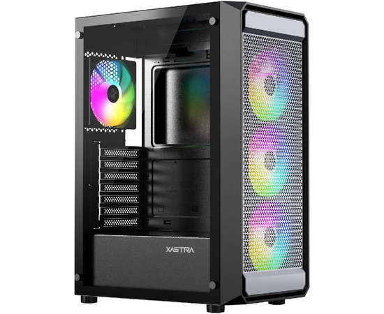  Корпус XASTRA A403 4ARGB Black (A403-4FC12A) ATX/Mesh  tempered glass 4x120mm ARGB PWM fans 