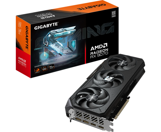  Видеокарта Gigabyte AMD Radeon RX 9070 Gaming OC-16GD (GV-R9070Gaming OC-16GD) PCI-E 