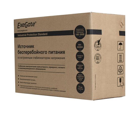  ИБП ExeGate EP244541RUS Power Back BNB-400 (400VA, Black, 2 евророзетки) 