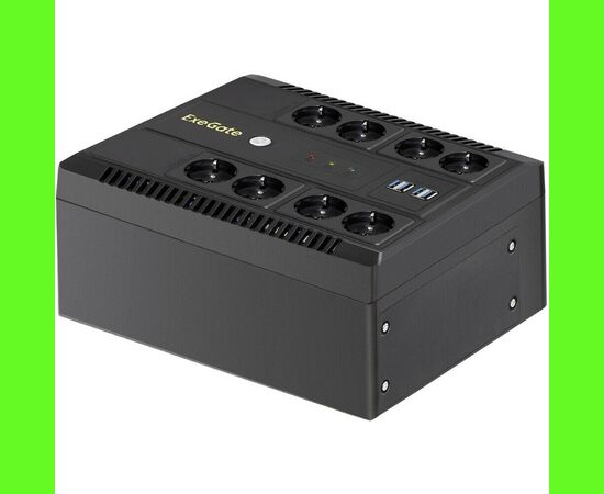  ИБП ExeGate Neo NNB-1000.LED.AVR.8SH.CH (EX293855RUS) 1000VA/650W Black 