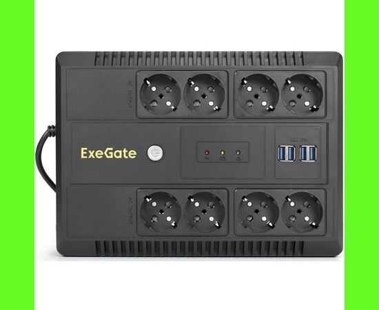  ИБП ExeGate Neo NNB-1000.LED.AVR.8SH.CH (EX293855RUS) 1000VA/650W Black 